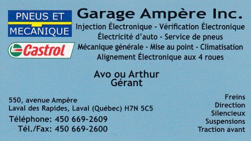 Garage Ampère Inc. à Laval